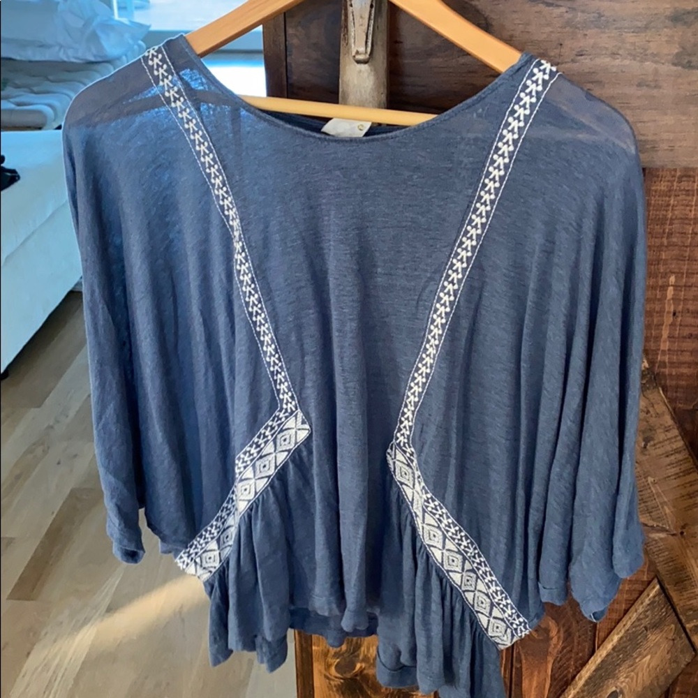 Anthropologie blue top super cute